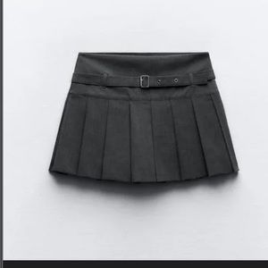 Zara Pleated Skort Grey